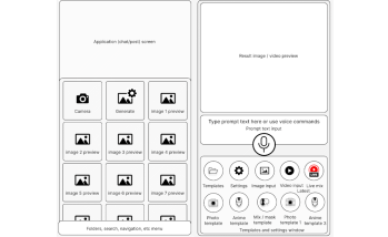 UI of AI image/video gen. embedded